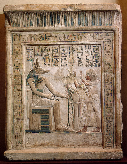 Древний Египет, фреска египетского бога Анубиса